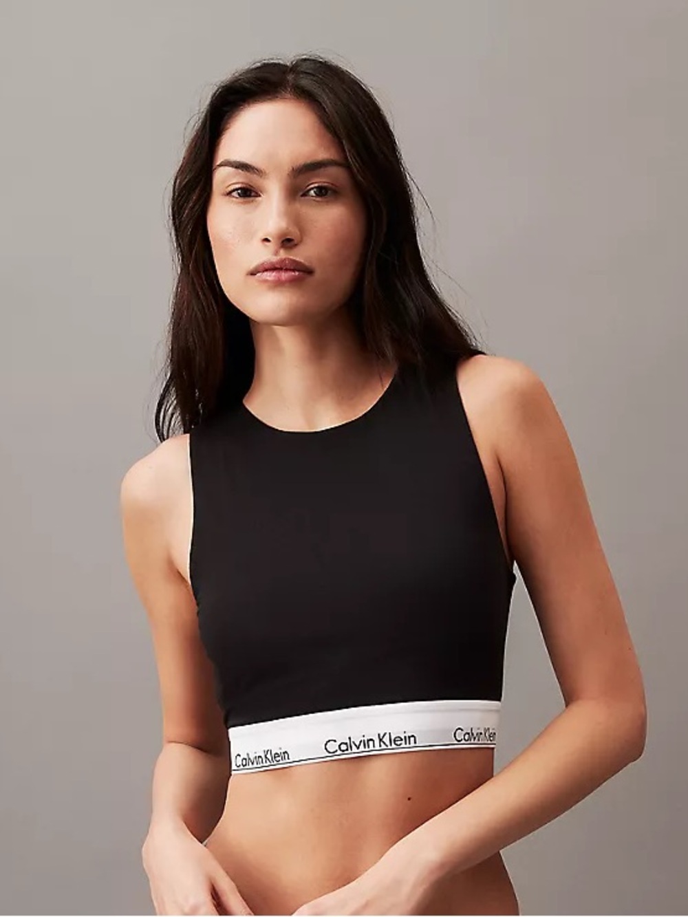 Calvin Klein Icon Cotton Modal High Neck Unlined Bralette